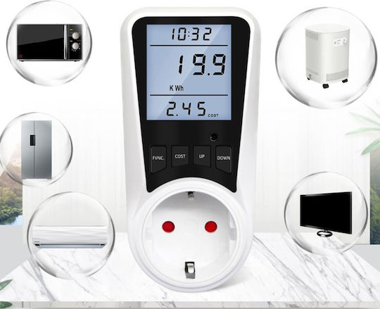 Digital Meter Socket Sinotimer 230v 16a 3680w Display W Kwh V A Hz Dds109l
