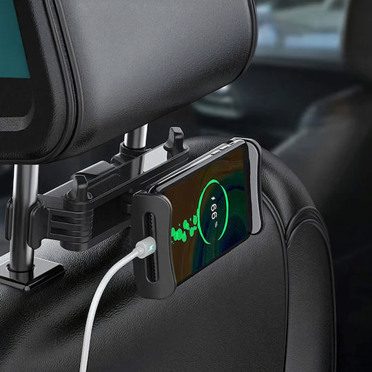 Bază Auto pentru Telefon cu Cârlige Reglabile Neagră