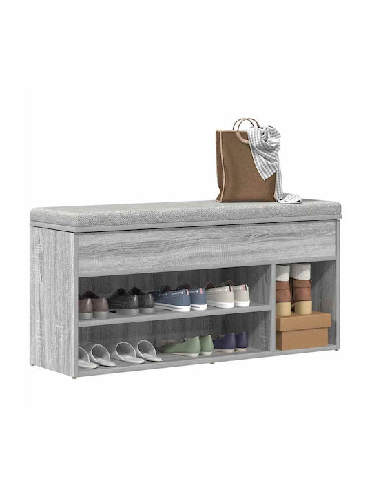 Entry Furniture with Shoe Rack Sonoma Gray 102x30.5x45cm