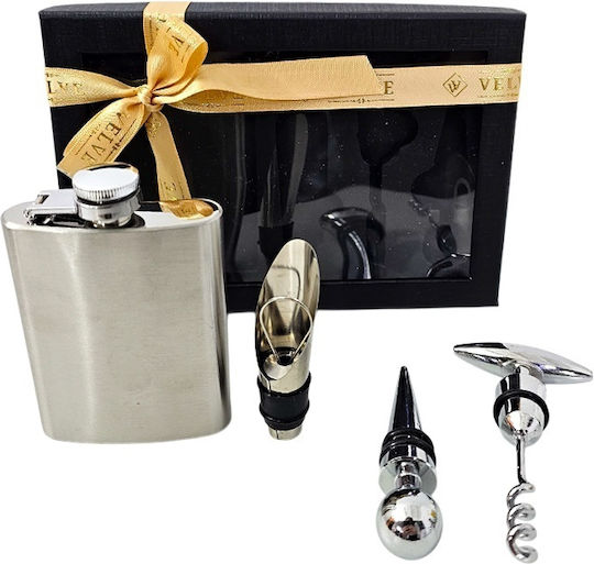 Set Cadou pentru Bărbați Sticlă de Băut din Oțel Inoxidabil Accesorii de Băut Într-o Cutie Elegantă
