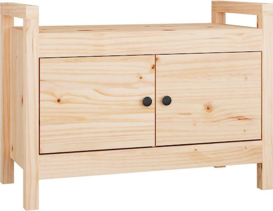 Mobilier de Intrare cu Dulap pentru Pantofi & Bancă Natural 80x40x60cm Mobilier de Intrare cu Dulap pentru Pantofi & Bancă Natural 80x40x60cm
