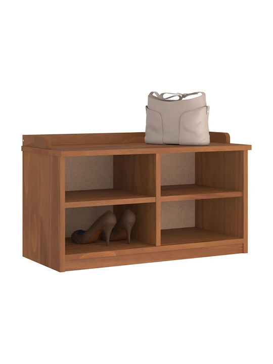 Entry Furniture with Shoe Rack & Bench Coffee 87x40x50cm