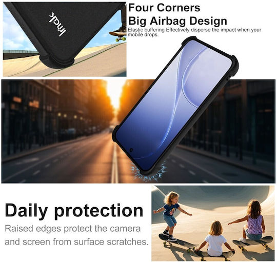 Imak Matte Umschlag Rückseite Silikon Schwarz Oppo Reno15 5G