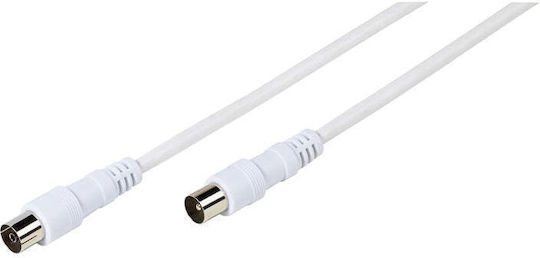 Vivanco Cablul Antenă Coaxial Masculin - Coaxial Feminin Alb 3m 48701 1 Bucată