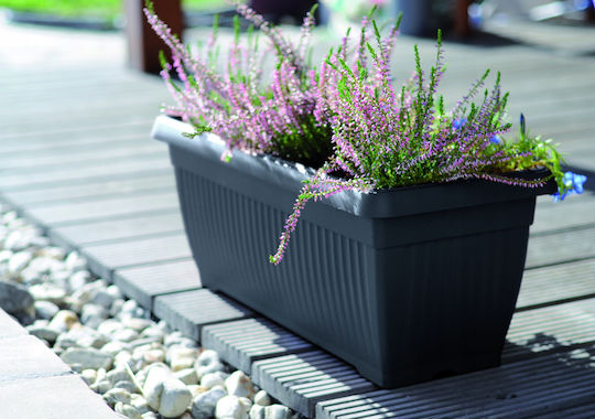 Prosperplast Plastic Flower Pot Anthracite Prosperplast Plastic Flower Pot Anthracite