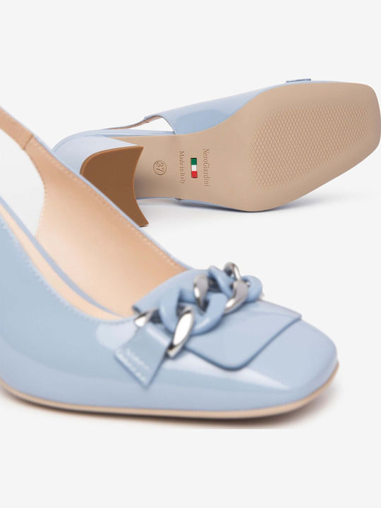 Lackleder Pumps Hellblaue