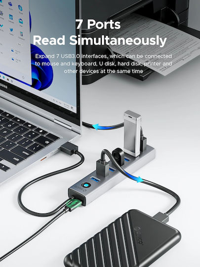 Orico Хъб 7 Порта USB 3.0 с USB-C Връзка
