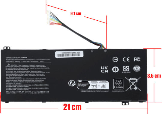 Съвместима Батерия за Acer Acer Spin 3 Sp314-52 Tmx314-51-m Tmx3310-m Tmx3410-mg с 5360mAh