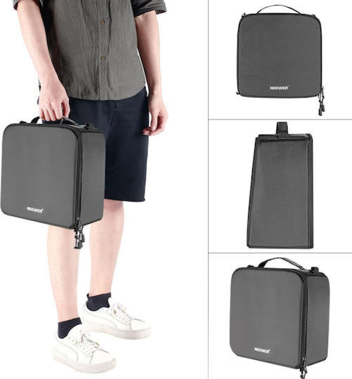 Husă Pentru Obiectiv Foto Cu Separatoare Reglabile Protecție Shockproof Neagră