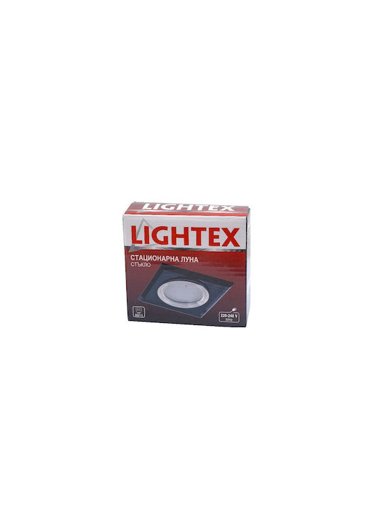 Lightex Square Glass Recessed Black Spot