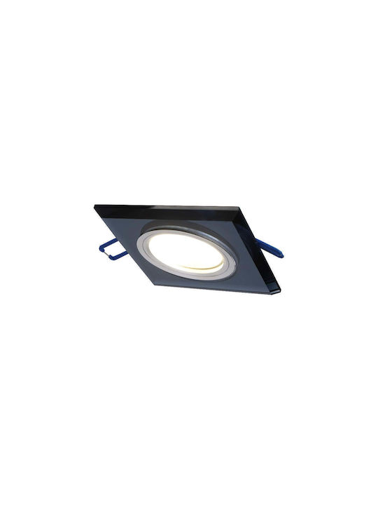 Lightex Square Glass Recessed Black Spot