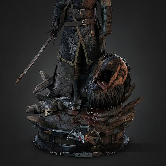 Figure Geralt 426mm Demon Head Witcher 3 3D Printed 7 6 Cm 1:24