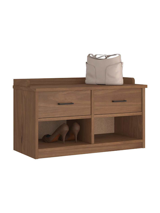 Sandens Entry Furniture with Shoe Rack & Bench Pine 87x40x50cm