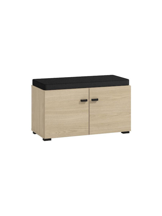 Rathlin Kom Entry Furniture with Shoe Rack & Bench Light Port Oak 77x35x41cm