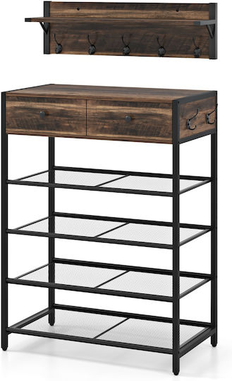 Entry Furniture with Hanger & Shoe Rack 64x35x86cm Entry Furniture with Hanger & Shoe Rack 64x35x86cm