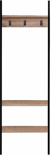 Nina Mobilier de Intrare cu Dulap pentru Pantofi Oak-black 60x26x180cm