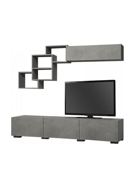 Wohnzimmer TV-Einheit Free Grey / Charcoal L210xB35xH38cm
