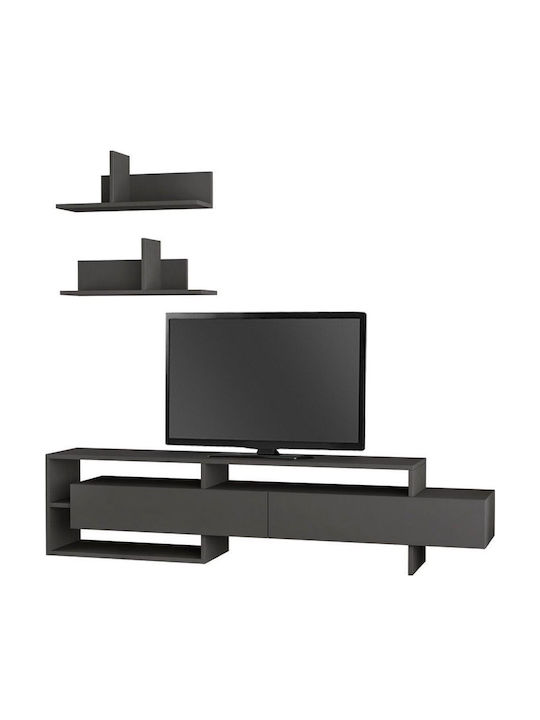 Животно помещение ТВ единица Gara Charcoal Д180xШ29.8xВ42бр