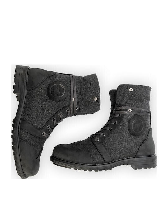 Stylmartin Smith WP Männer Reitstiefel Motorrad Leder Wasserdicht Schwarz
