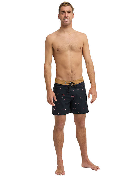 Surfsilk Kaimana Men's Swimwear Bermuda Black Floral Blossom