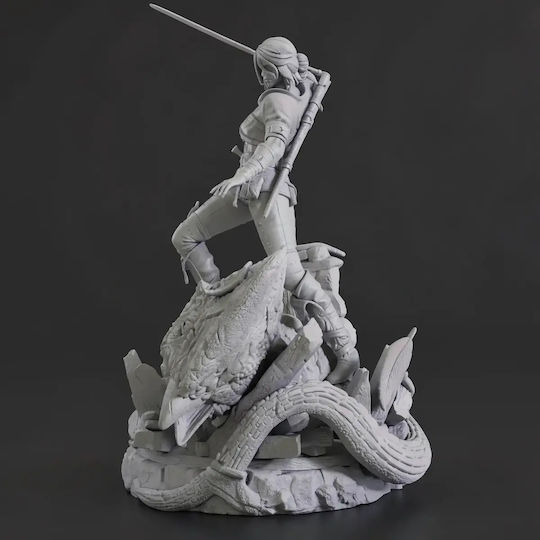 Ciri Witcher Dämon 3d 3d Gedruckte Figur 20 Cm 1:8