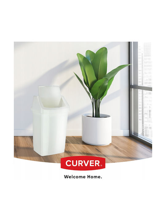 Curver Пластмаса Кошче за офисни отпадъци 15лт Бял 23.5x23.5x28см
