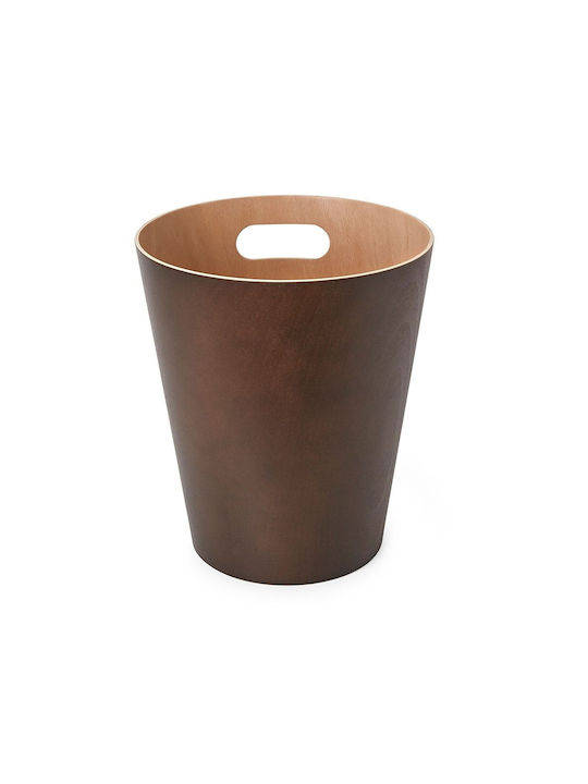 Umbra Woodrow Office Wooden Waste Bin 7.5lt Brown 23x22.9x28cm
