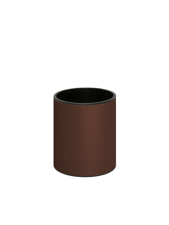 Pam & Co Office Metal Waste Bin 6lt Brown 20x20x24cm