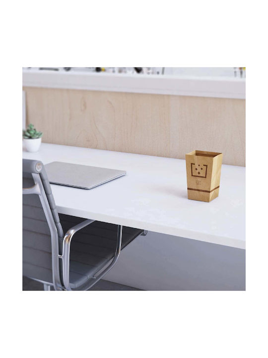 Allocacoc Paper Office Waste Bin 1.5L Beige