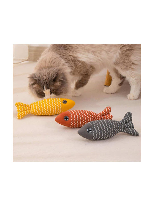 Fish-Shaped Cat Toy Red Catnip Size 22x8.5cm