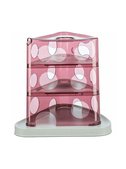 Cat Toy Trixie Cheese Tower White Pink Natural Rubber Plastic 32 X 32 X 32 Cm M0609218