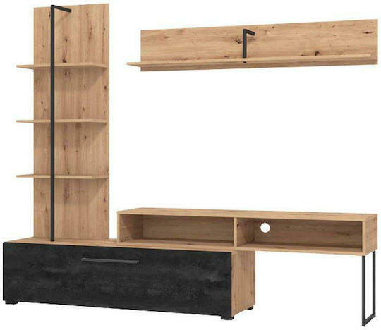 Σύνθετο Σαλονιού Evora Artisan Oak - Carbon Μ205.5xΒ41.5xΥ173εκ. Σύνθετο Σαλονιού Evora Artisan Oak - Carbon Μ205.5xΒ41.5xΥ173εκ.