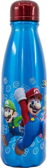 Super Mario Kids Water Bottle Super Mario Aluminium Blue 600ml