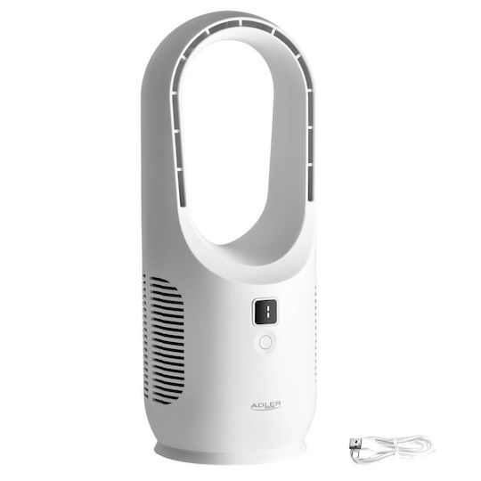 Adler Ad 7343 Kabelloser Tischventilator Mit USB Weiß
