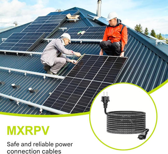 Bc05 Cablu De Alimentare 2 M Hms Solar Micro-invertor Ip68 Conector Bc05 La Ștecher Schuko Rezistent La Intemperii Conexiune Sigură Stabilă Instalare Rapidă Flexibil Instalare În Grădină Exterior