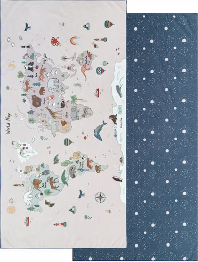 Kentia Kinder-Strandtuch Blau 140x70cm
