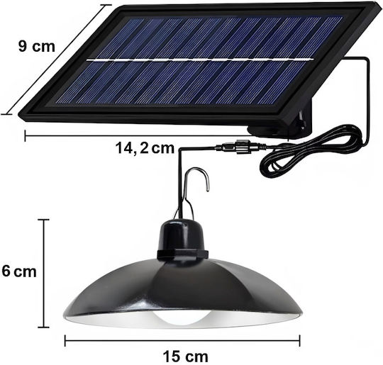 Lampă Solară 400lm cu Senzor de Mișcare Fotocelulă și Telecomandă IP44 15x6x5cm