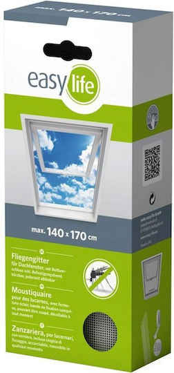 Velcro Mosquito Net Window with Velcro Permanent Made of Polyester White 170x140cm