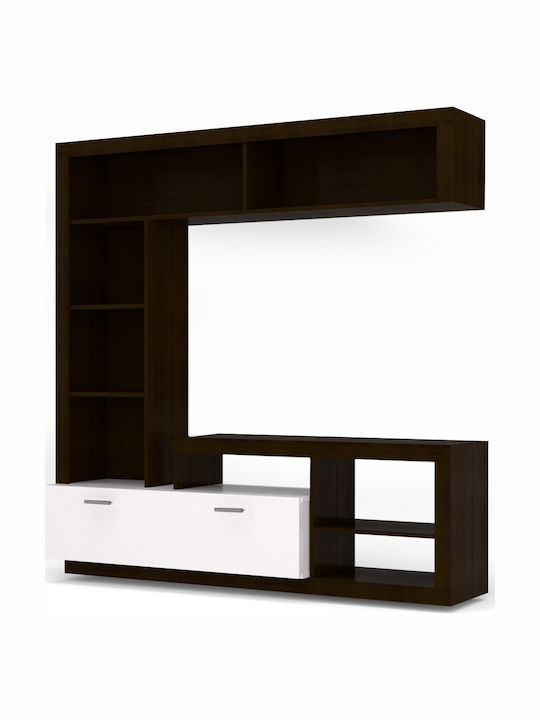Σύνθετο Σαλονιού Floks Wenge / Λευκό Μ170xΒ41xΥ170εκ.
