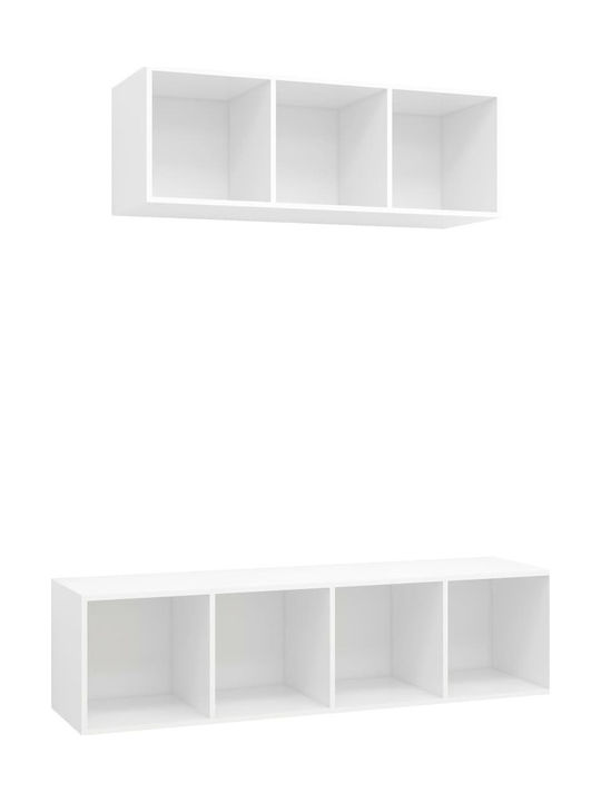 Wohnzimmer TV-Einheit Weiß L37xB37xH107cm