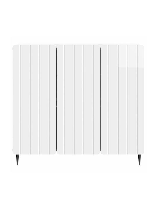 Bufet din Lemn și Metal Alb 89x34.5x82cm