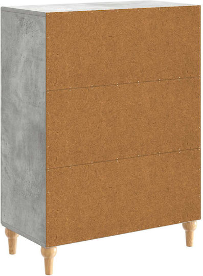vidaXL Holz Sideboard Grau Beton 66x34.5x90cm