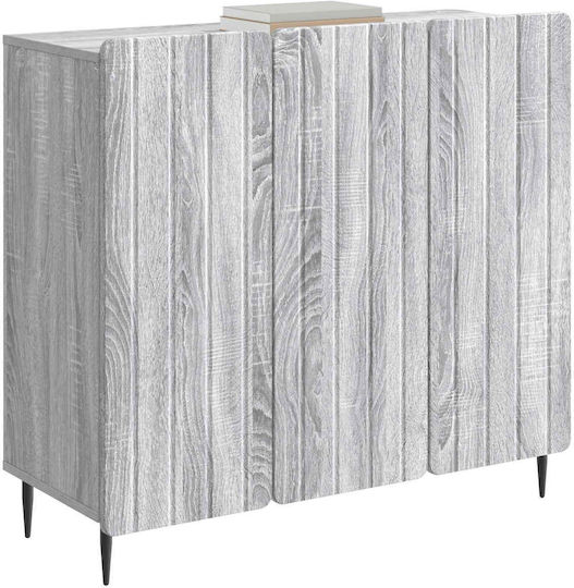 Bufet din Lemn și Metal Gri Sonoma 89x34.5x82cm