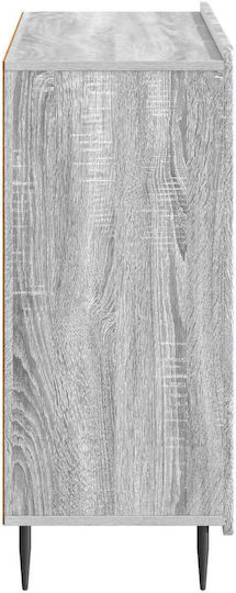 Bufet din Lemn și Metal Gri Sonoma 89x34.5x82cm