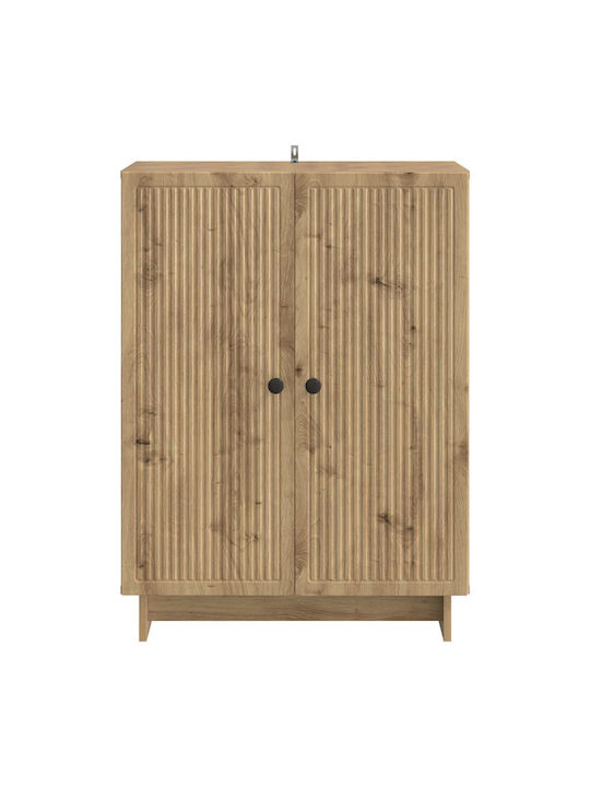 Bufet din Lemn și Metal Stejar 66x34.5x90cm
