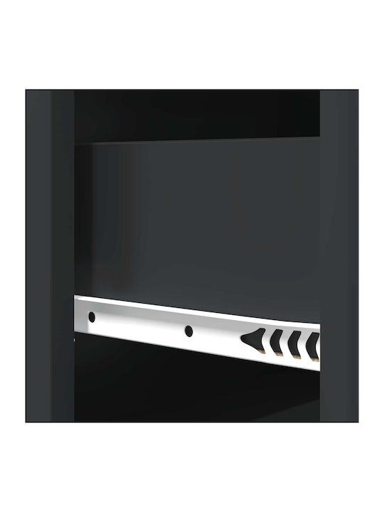 Wooden Sideboard with Drawers Black 66x34.5x92cm