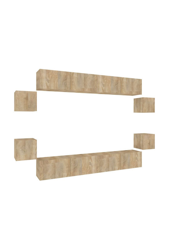 Living Room TV Unit Sonoma Oak 8pcs L100xW30xH30cm