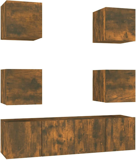 Wohnzimmer TV-Einheit Smoky Oak L120xB30xH90cm