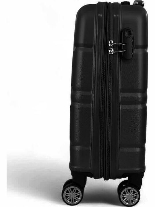 Greenwich Polo Club Cabin Hard Travel Suitcase Black with 4 Wheels Height 55cm