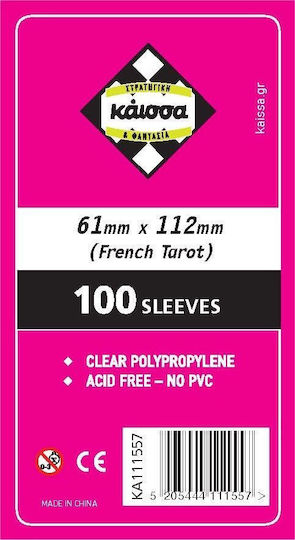 Kaissa Card Sleeves Tarot Size 100τμχ Clear